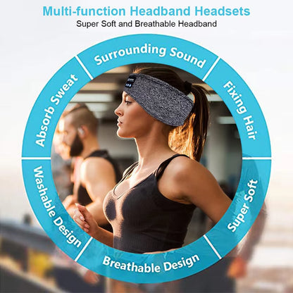 Wireless Bluetooth Earphone Sleeping Band Headphone Music Headphones Soft Elastic Comfortable Sports Headband Music Headset